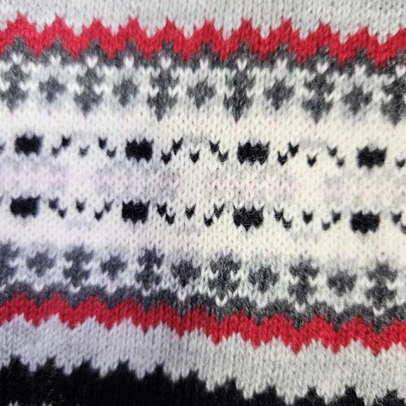 Talbots Womens Plus Size 1X Cardigan Sweater Fair Isle Lambswool Holiday Nordic - Picture 8 of 13